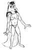 One in a kind of peculiar swimsuit, inspired by Tenchi Muyo.